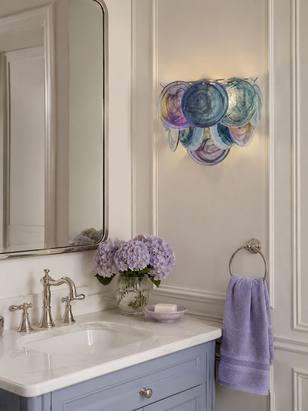 Lunaria Disc Glass Wall Lamp - Vakkerlight