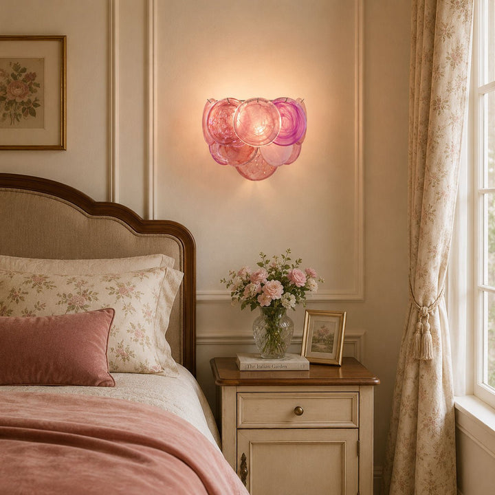 Lunaria Disc Glass Wall Lamp - Vakkerlight