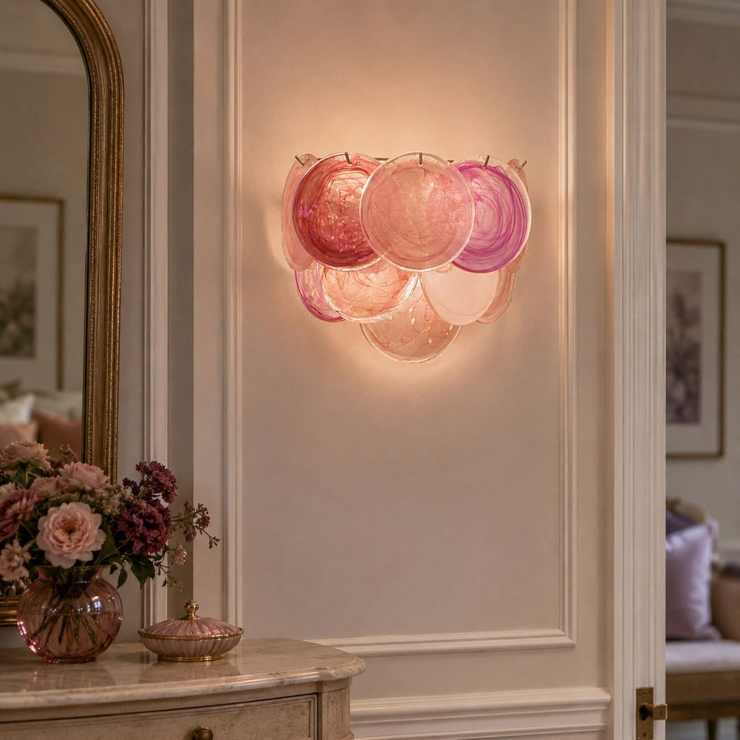 Lunaria Disc Glass Wall Lamp - Vakkerlight