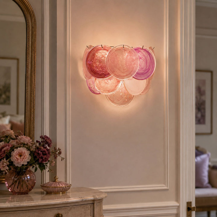 Lunaria Disc Glass Wall Lamp - Vakkerlight