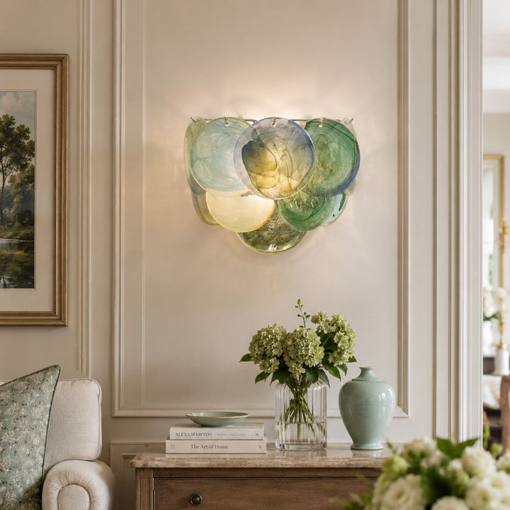 Lunaria Disc Glass Wall Lamp - Vakkerlight