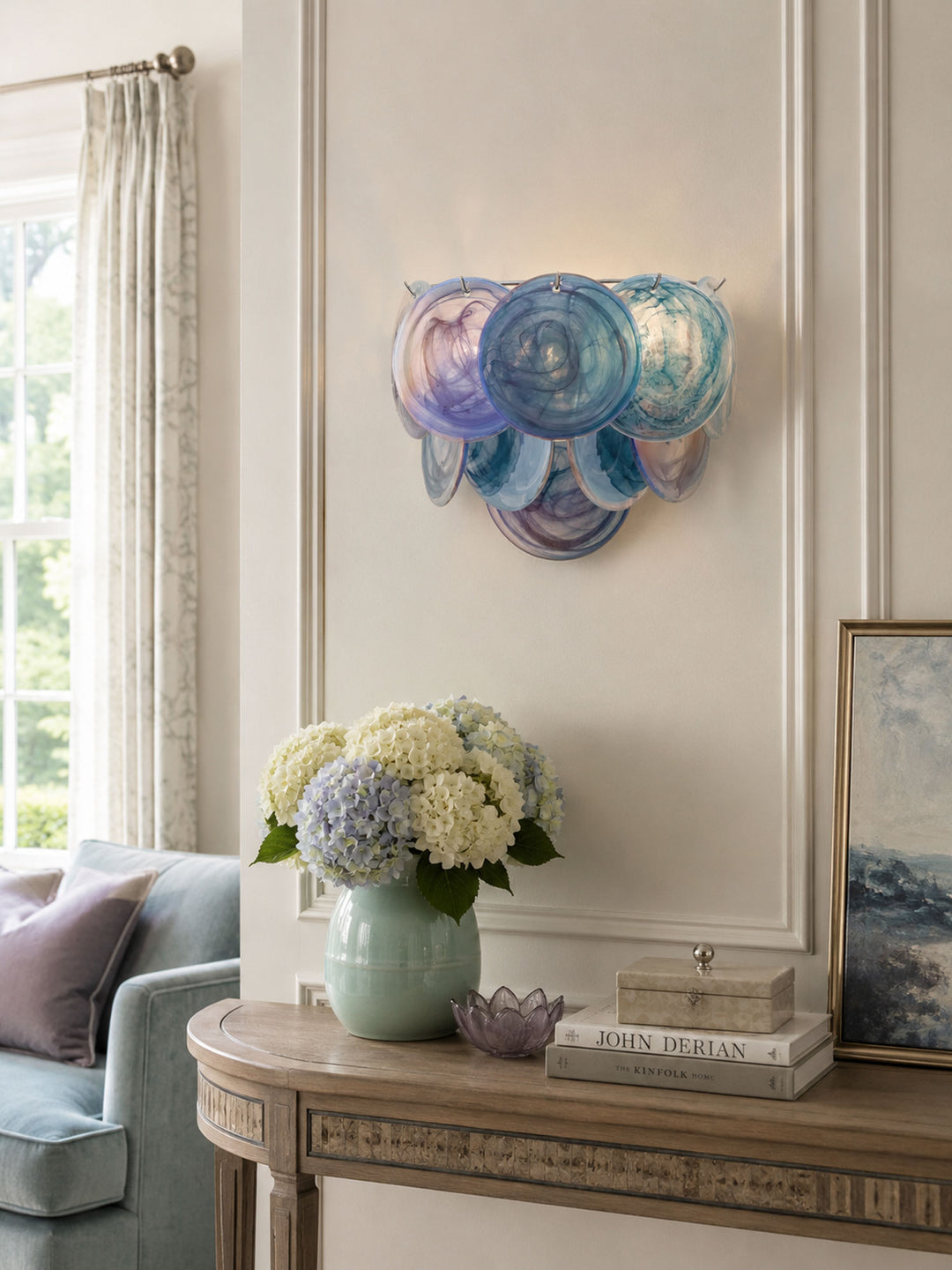 Lunaria Disc Glass Wall Lamp - Vakkerlight