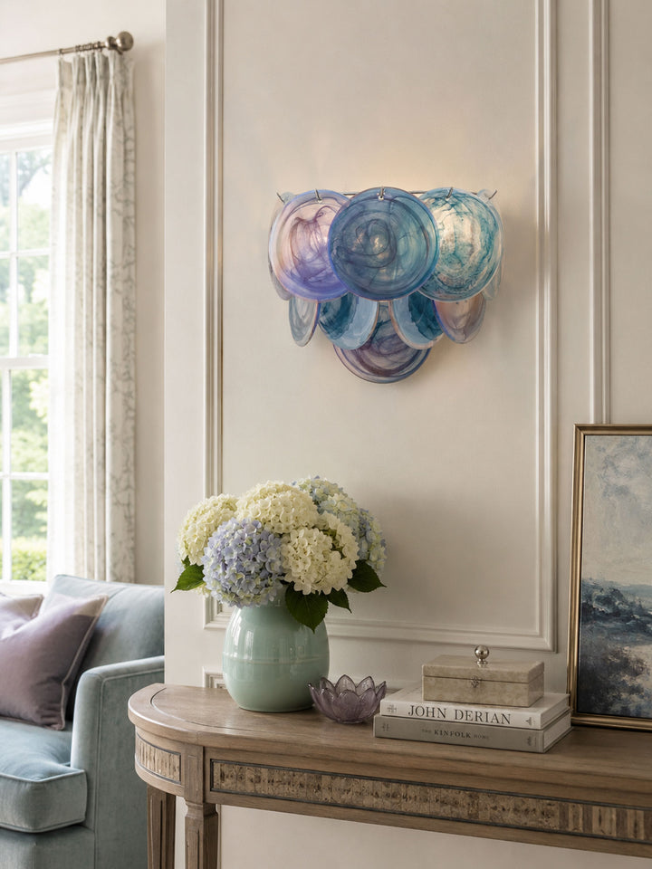 Lunaria Disc Glass Wall Lamp - Vakkerlight