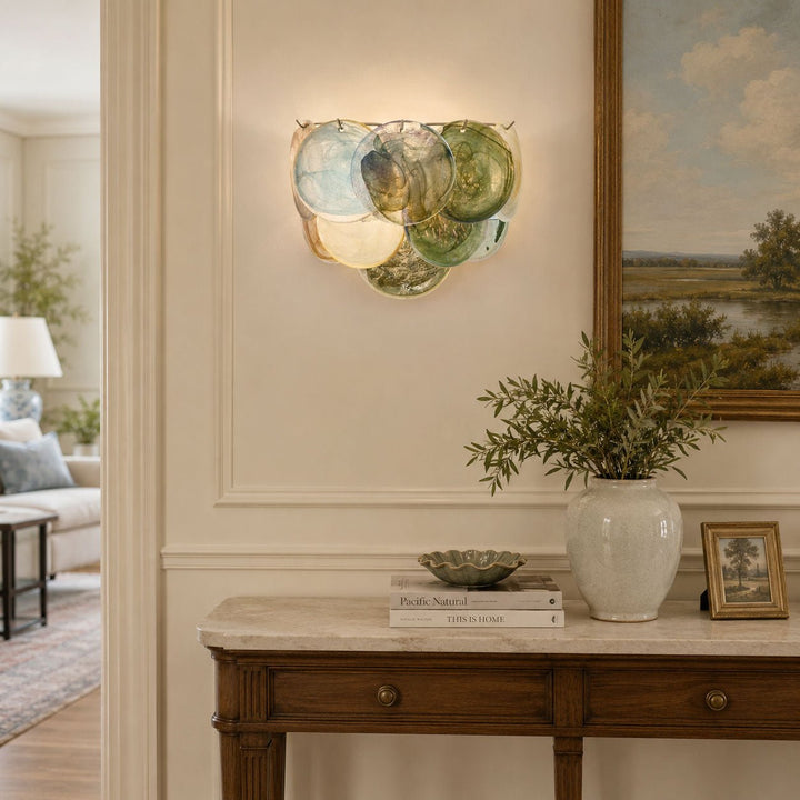 Lunaria Disc Glass Wall Lamp - Vakkerlight