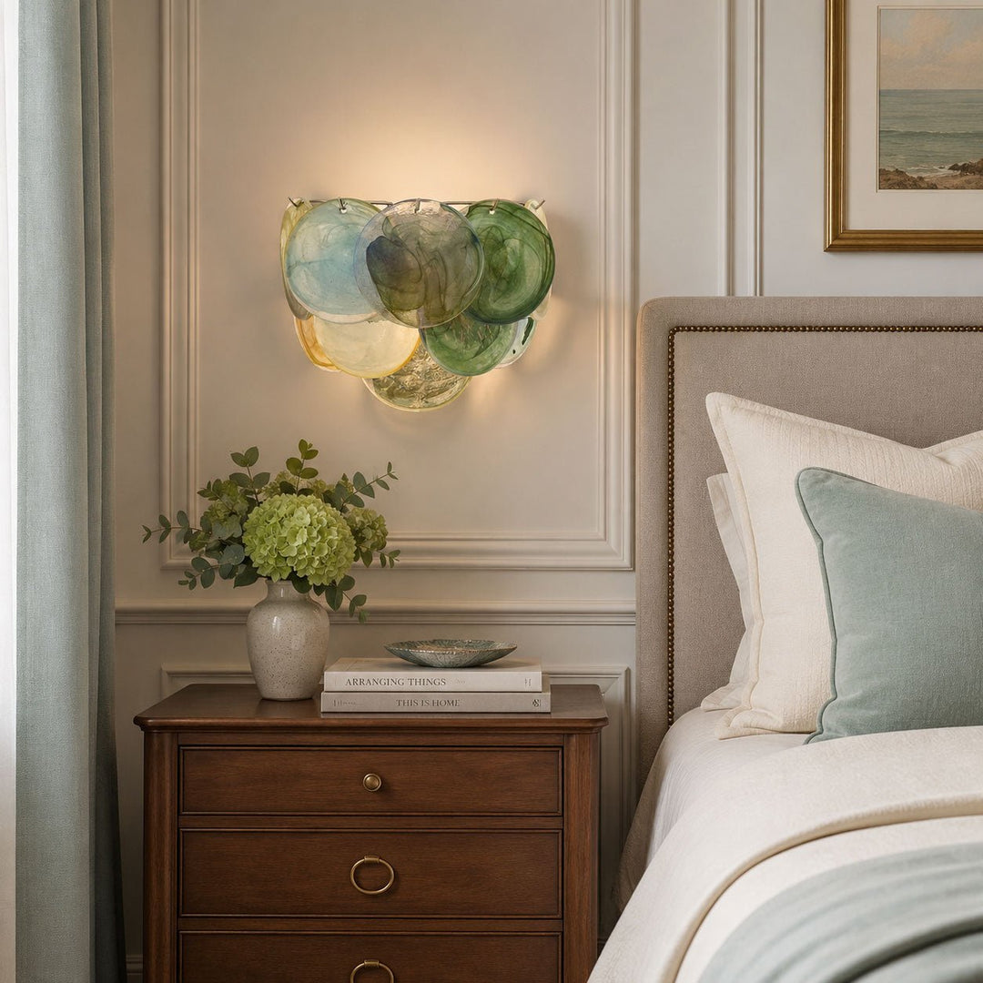 Lunaria Disc Glass Wall Lamp - Vakkerlight