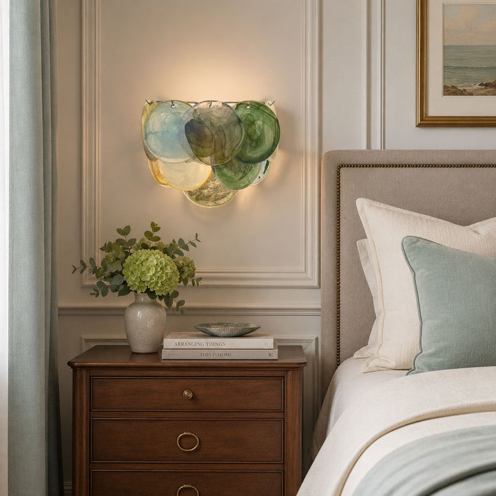 Lunaria Disc Glass Wall Lamp - Vakkerlight