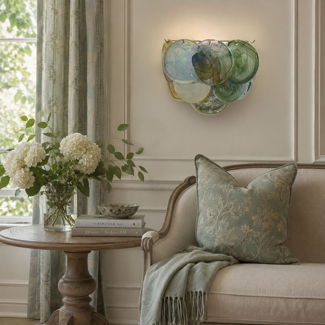 Lunaria Disc Glass Wall Lamp - Vakkerlight