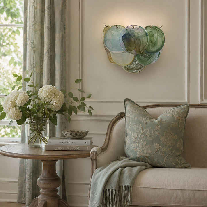 Lunaria Disc Glass Wall Lamp - Vakkerlight