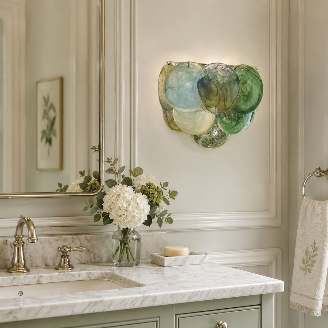Lunaria Disc Glass Wall Lamp - Vakkerlight