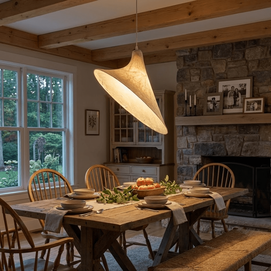 Lunaris Drift Silk Pendant Lamp - Vakkerlight