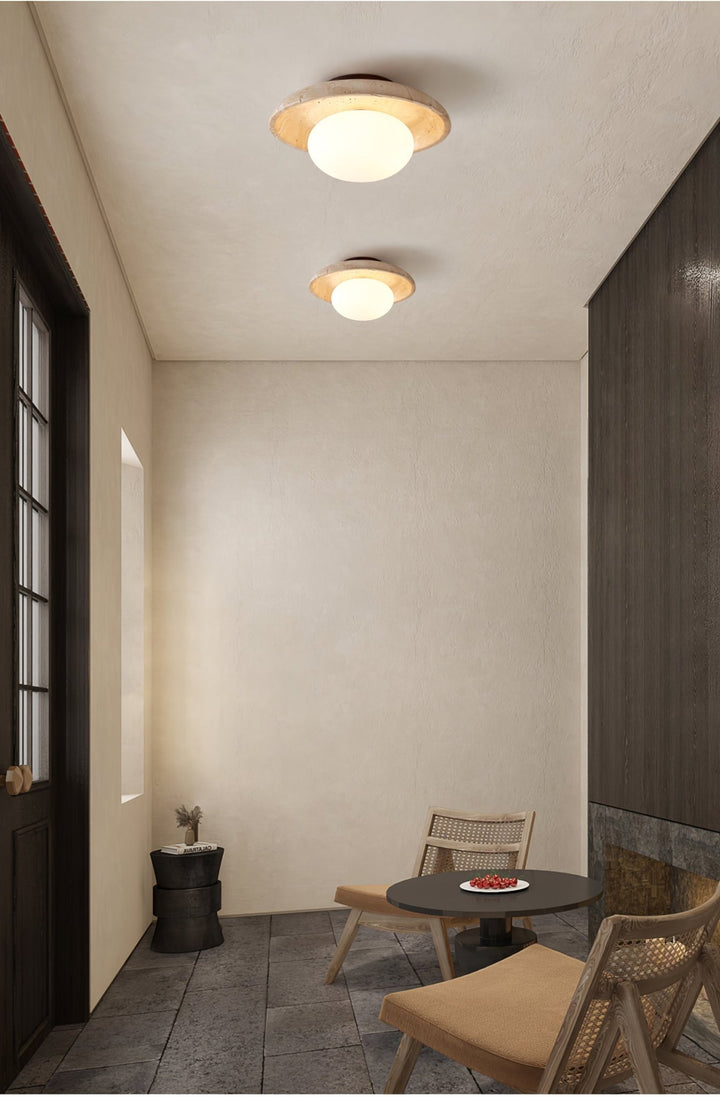 Lunaro Travertine Ceiling Lamp - Vakkerlight