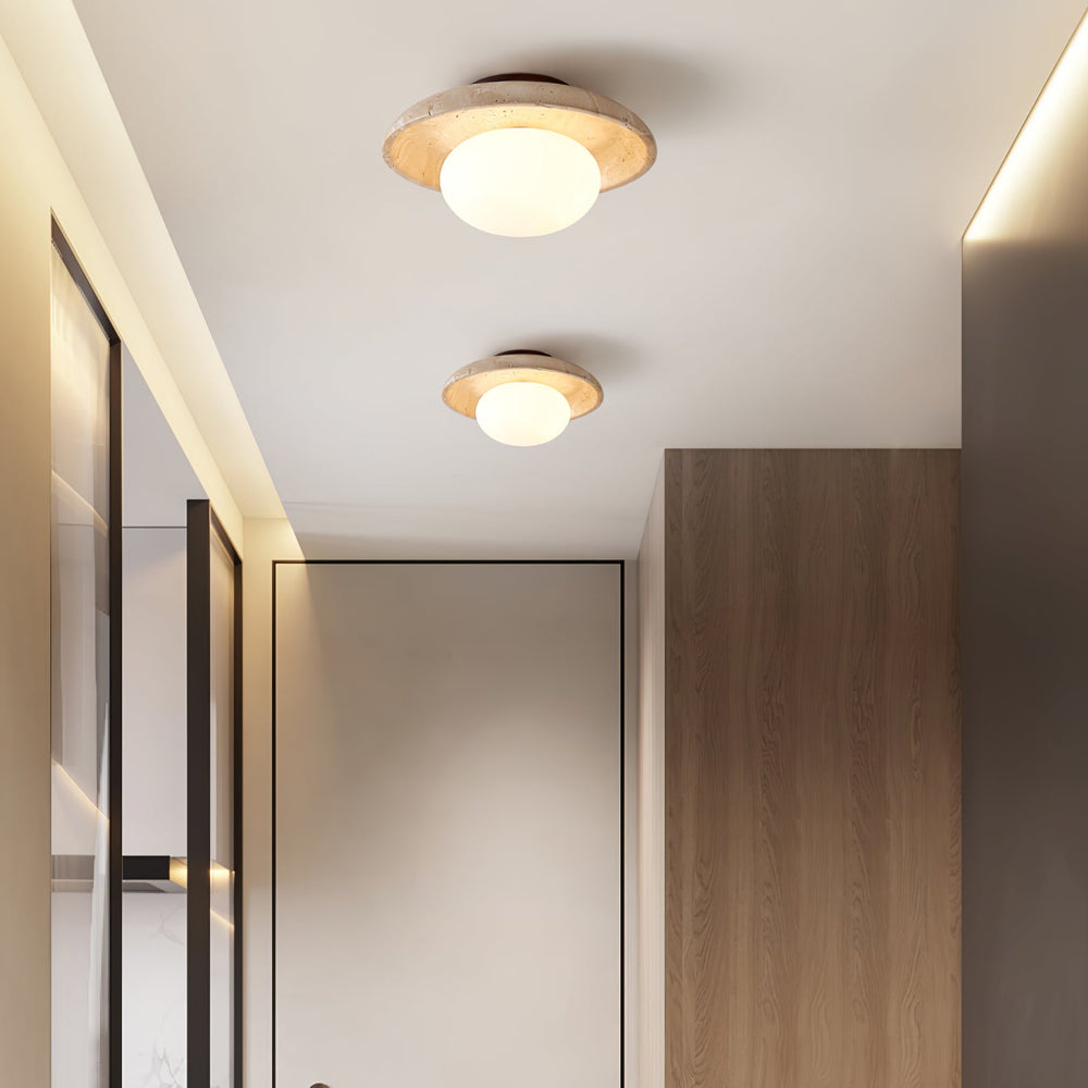 Lunaro Travertine Ceiling Lamp - Vakkerlight