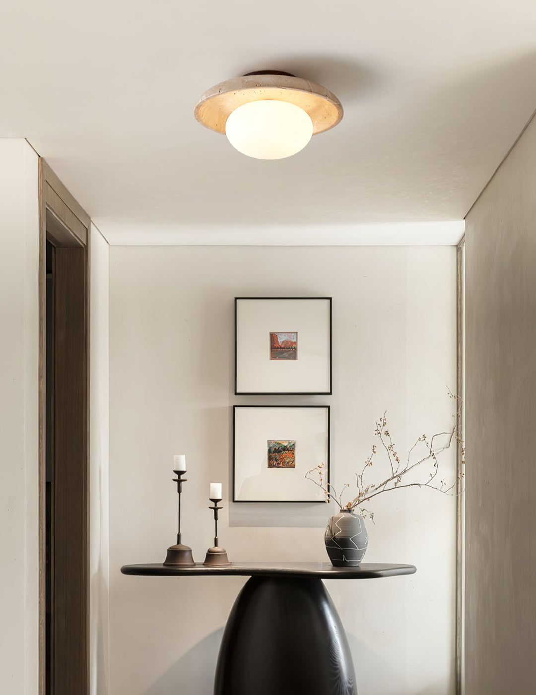 Lunaro Travertine Ceiling Lamp - Vakkerlight