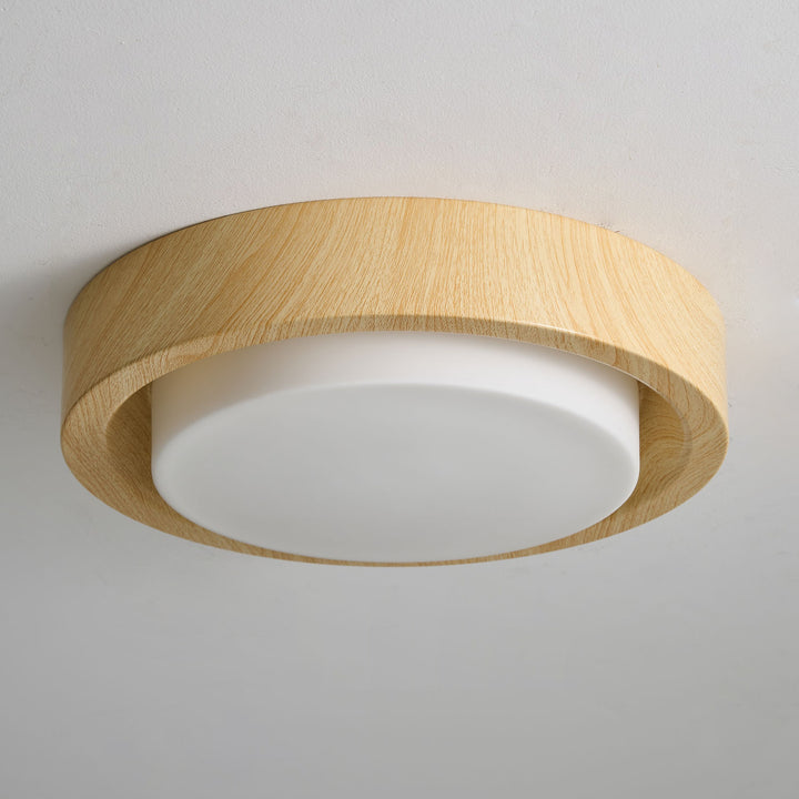 Lunor Wood Ring Ceiling Light - Vakkerlight
