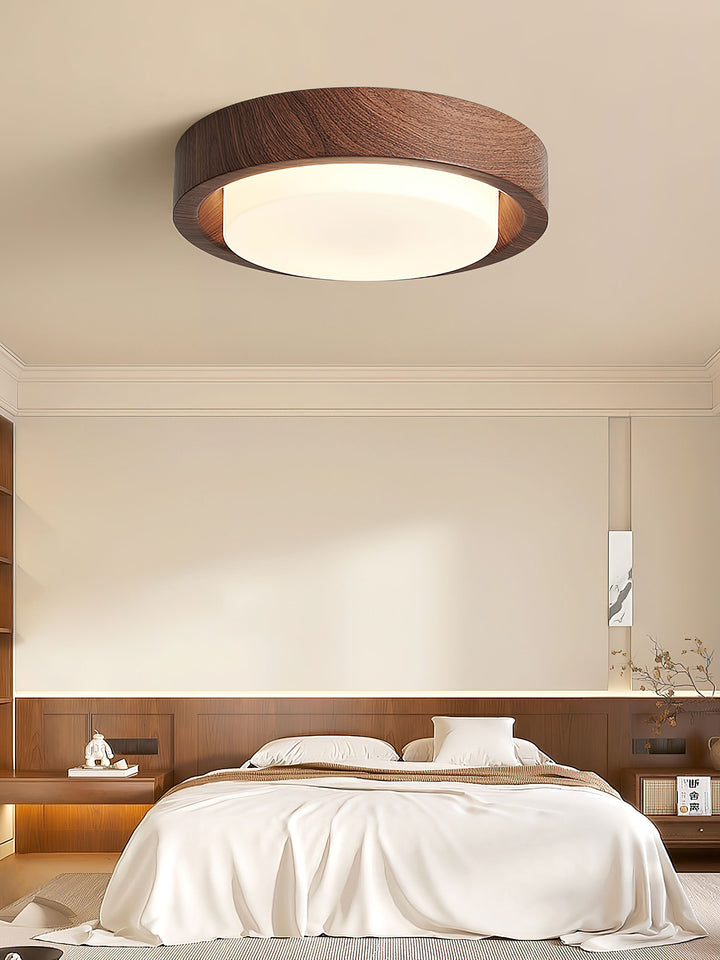 Lunor Wood Ring Ceiling Light - Vakkerlight