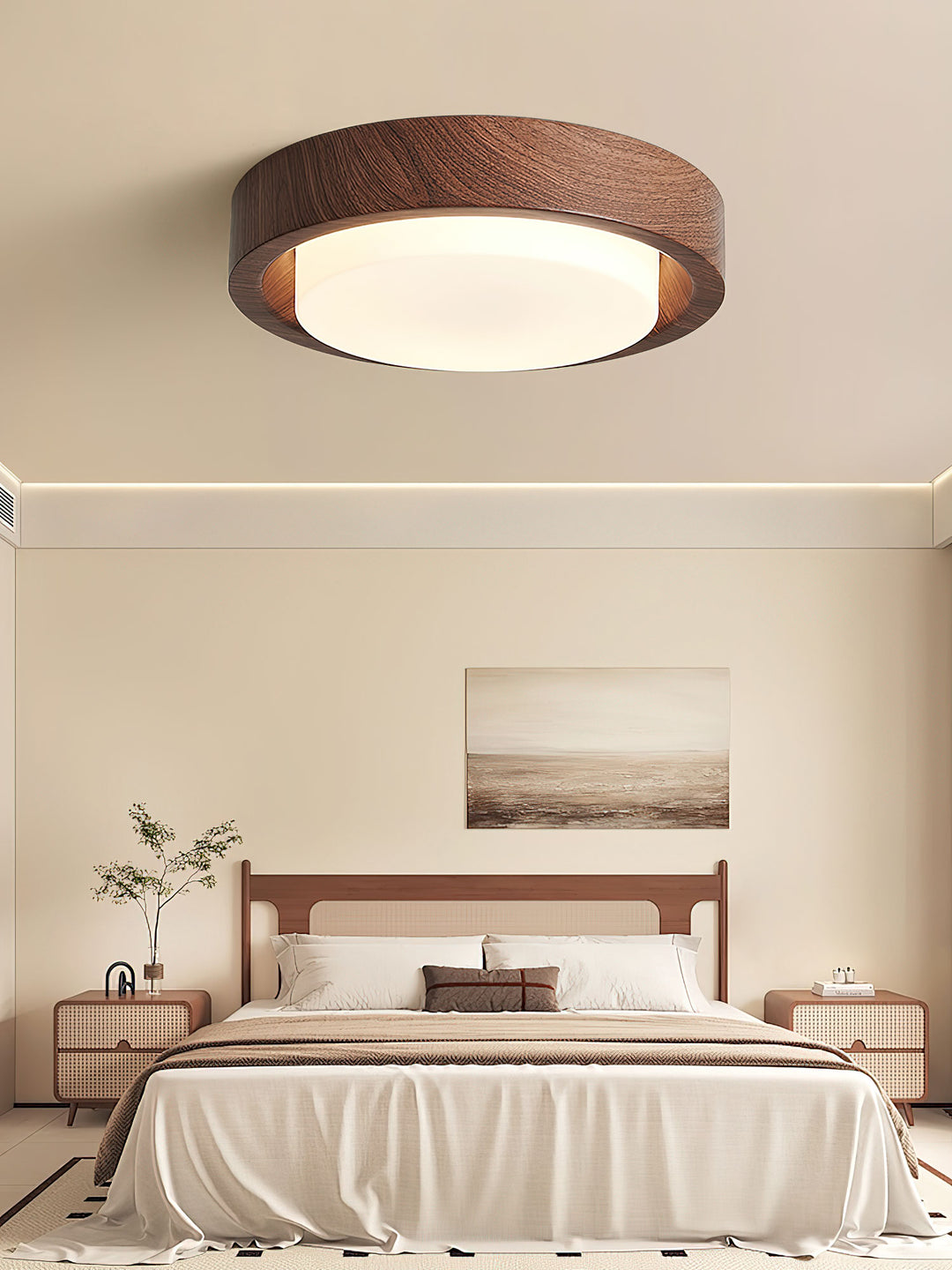 Lunor Wood Ring Ceiling Light - Vakkerlight