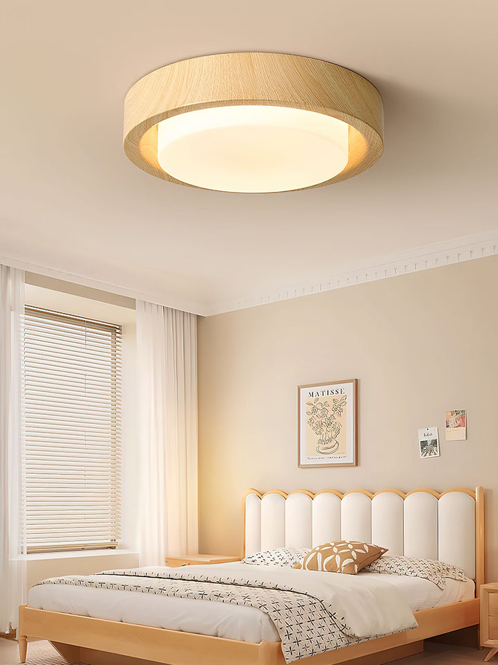 Lunor Wood Ring Ceiling Light - Vakkerlight