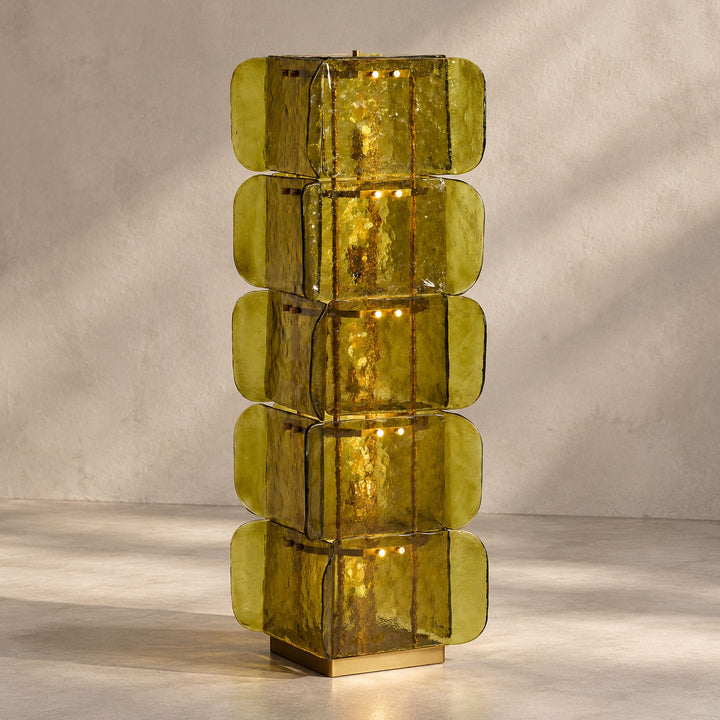 Lampada da terra Lush Glass Tower