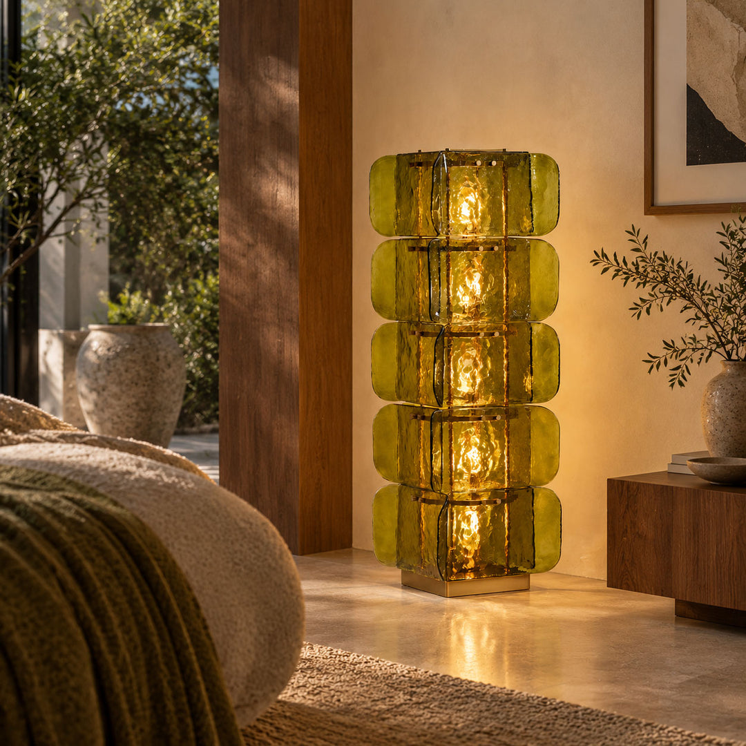 Lampada da terra Lush Glass Tower