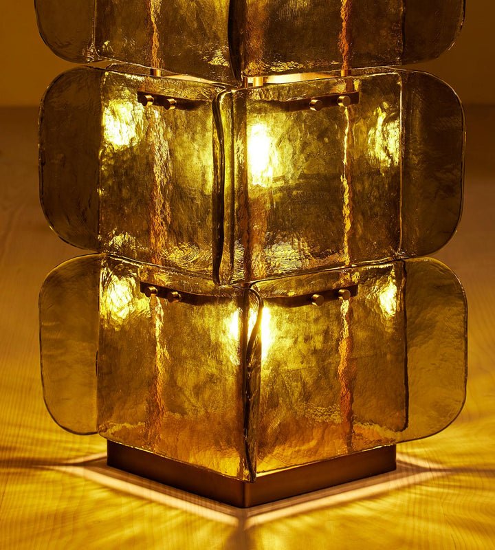 Lush Glass Tower Floor Lamp