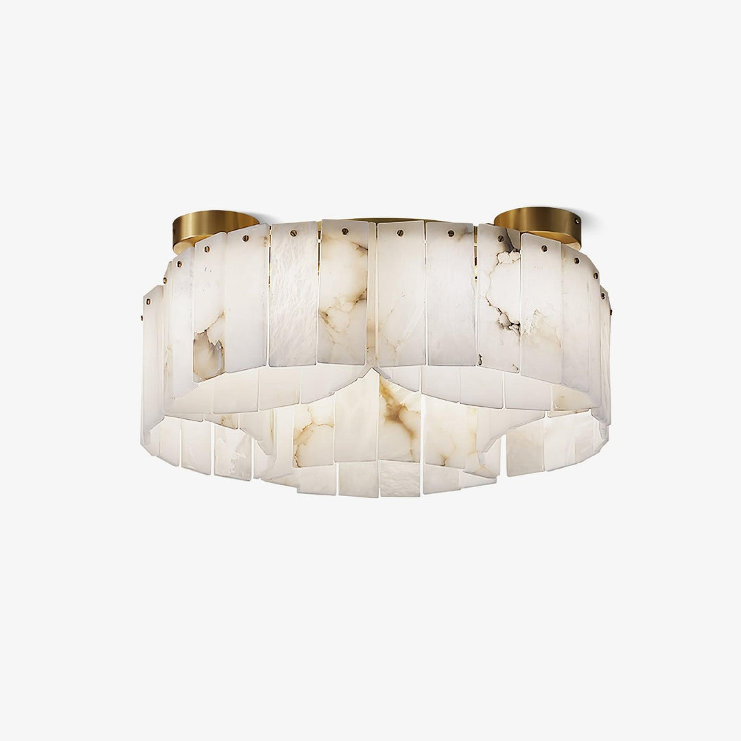 Luxe Alabaster Brass Ceiling Lamp - Vakkerlight