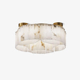 Lampadaire de plafond Luxe en laiton et albâtre