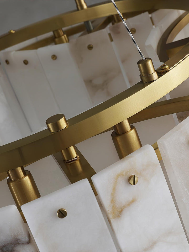 Luxe Alabaster Brass Ceiling Lamp - Vakkerlight