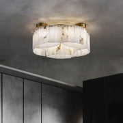 Luxe Alabaster Brass Ceiling Lamp - Vakkerlight