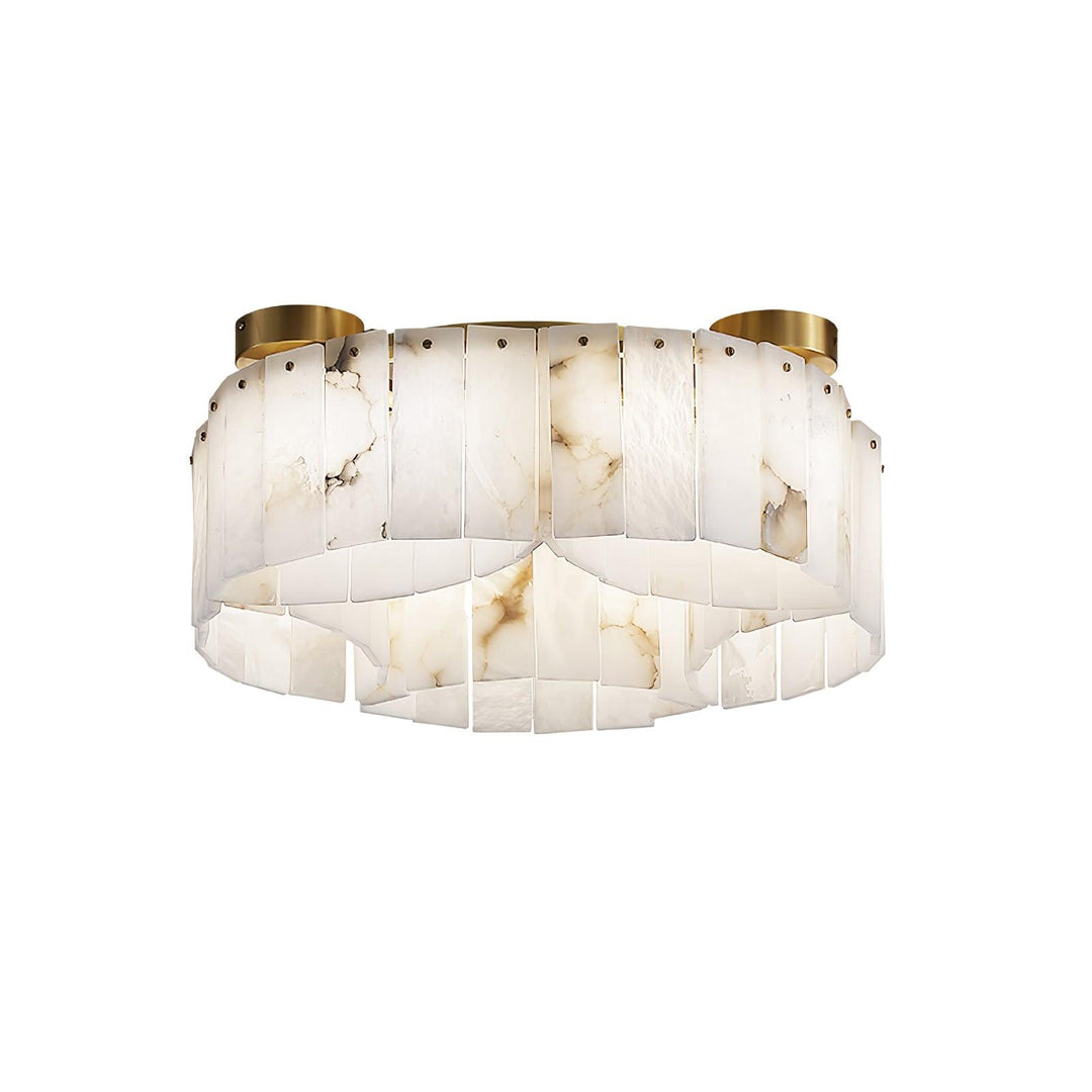 Luxe Alabaster Brass Ceiling Lamp - Vakkerlight