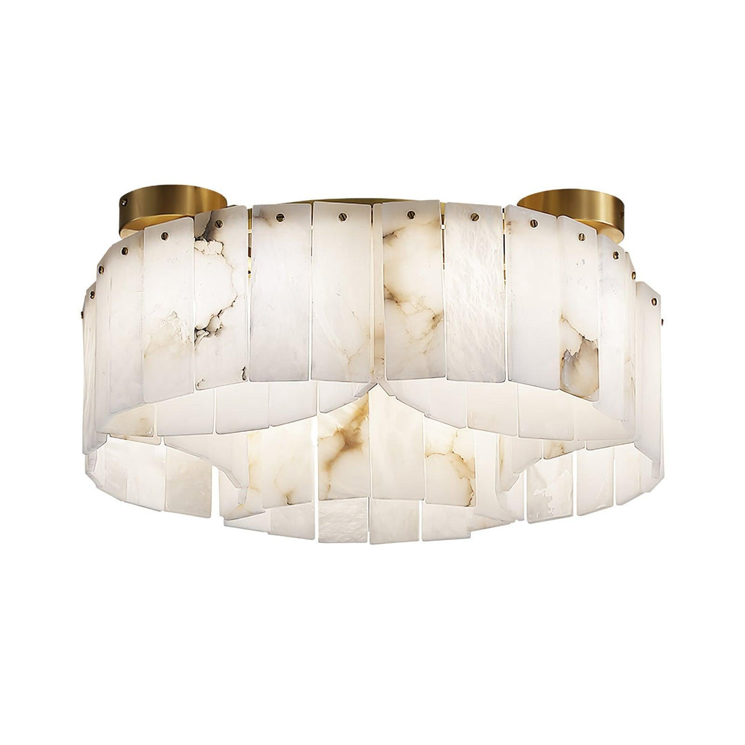 Luxe Alabaster Brass Ceiling Lamp - Vakkerlight