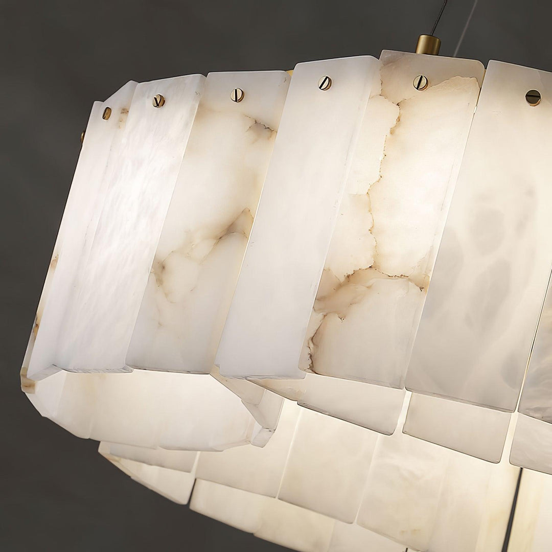 Luxe Alabaster Brass Ceiling Lamp - Vakkerlight