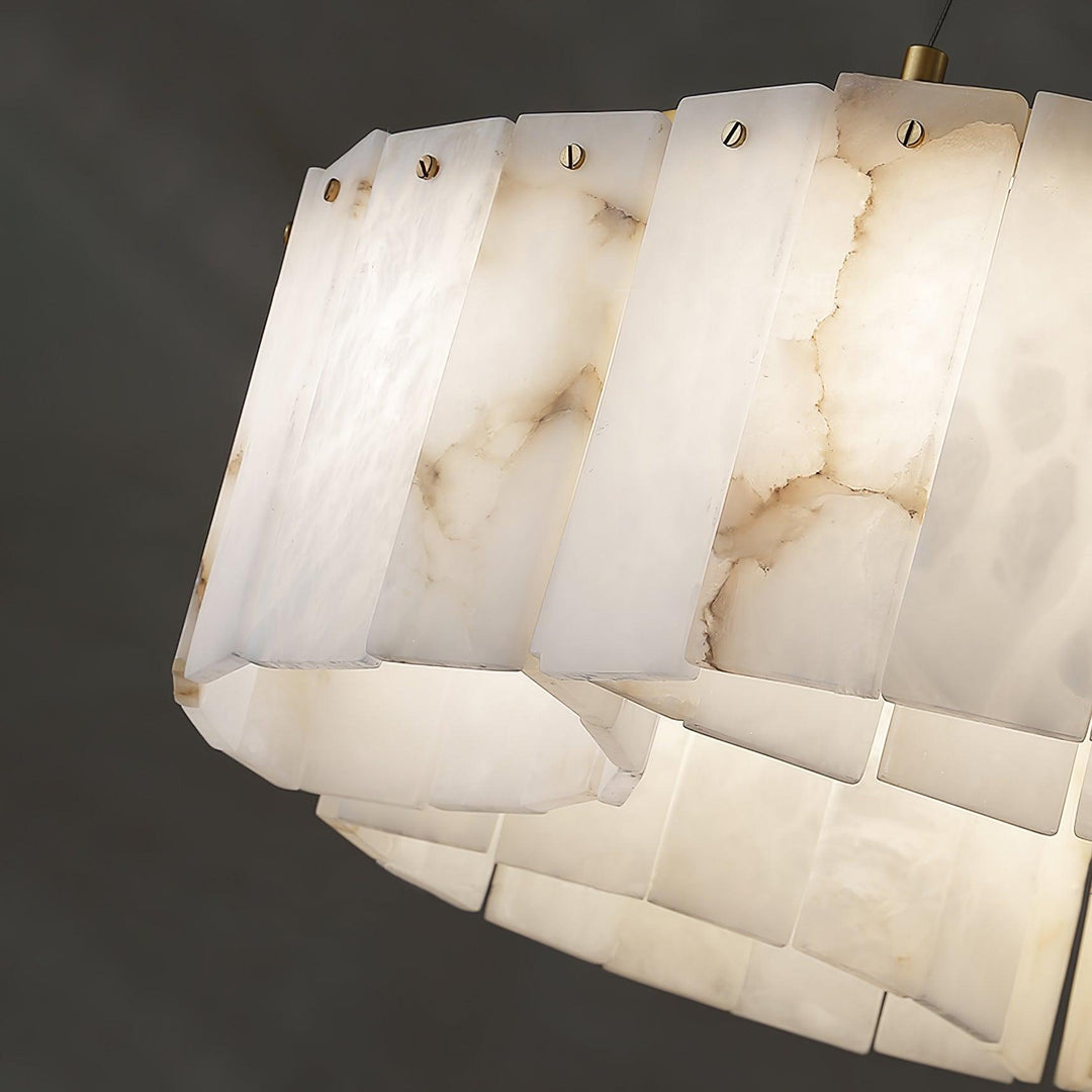 Luxe Alabaster Brass Ceiling Lamp - Vakkerlight