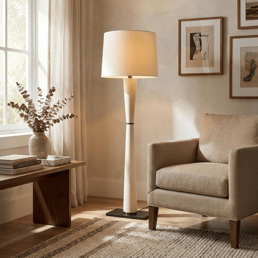 Luxe Leather Floor Lamp - Vakkerlight