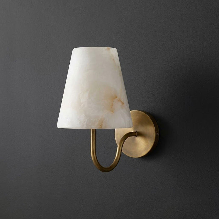 Maellis Alabaster Shade Wall Sconce