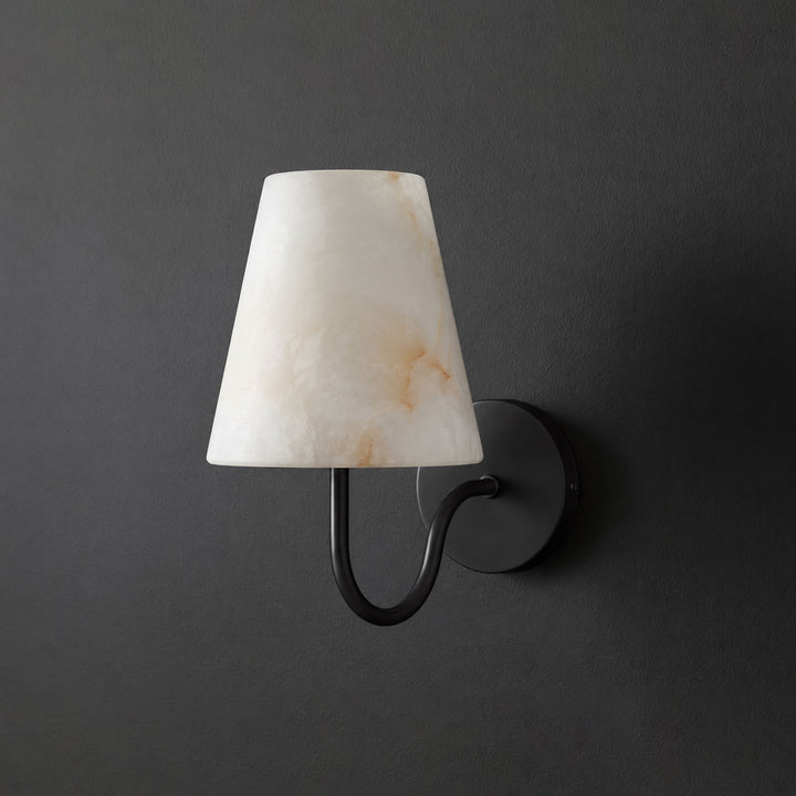 Maellis Alabaster Shade Wall Sconce