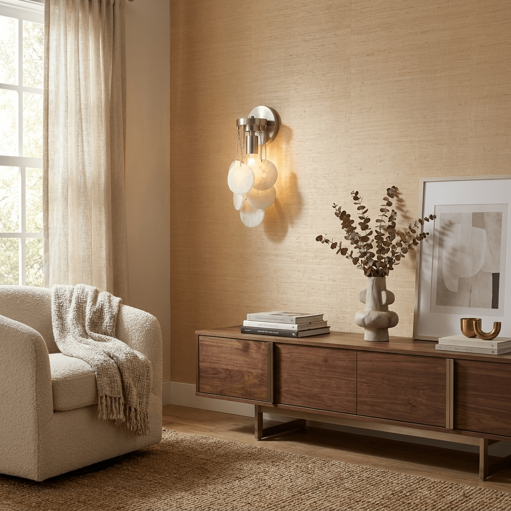 Magnolia Alabaster Disc Sconce - Vakkerlight