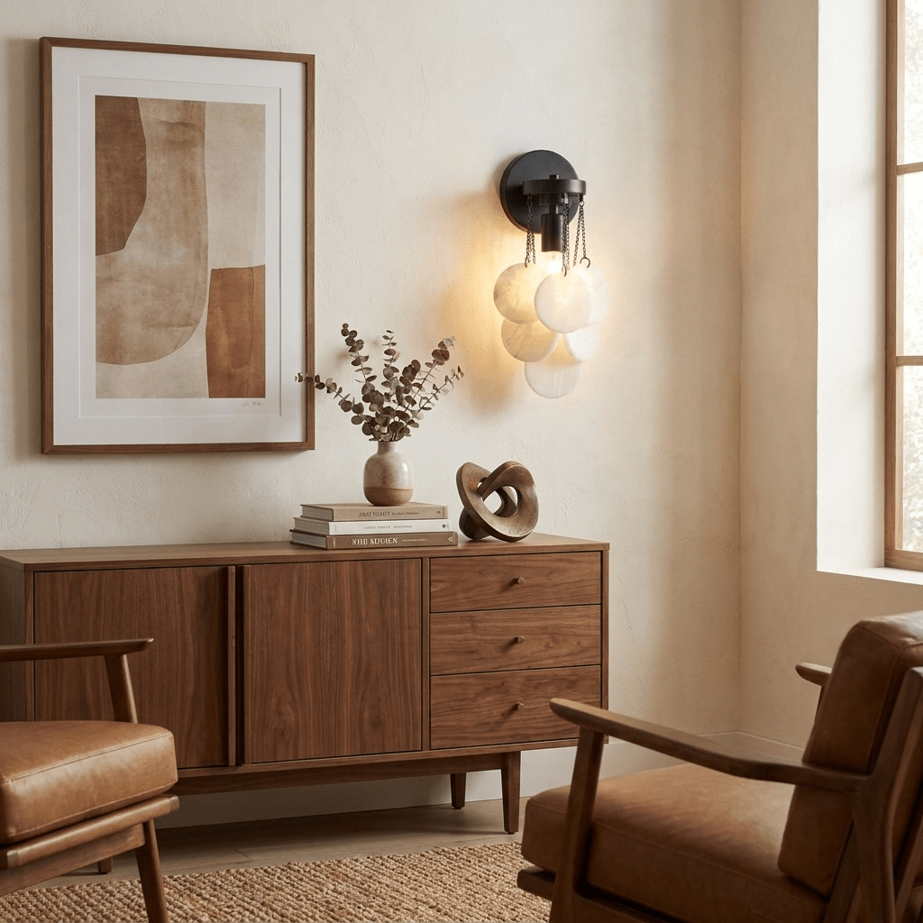 Magnolia Alabaster Disc Sconce - Vakkerlight