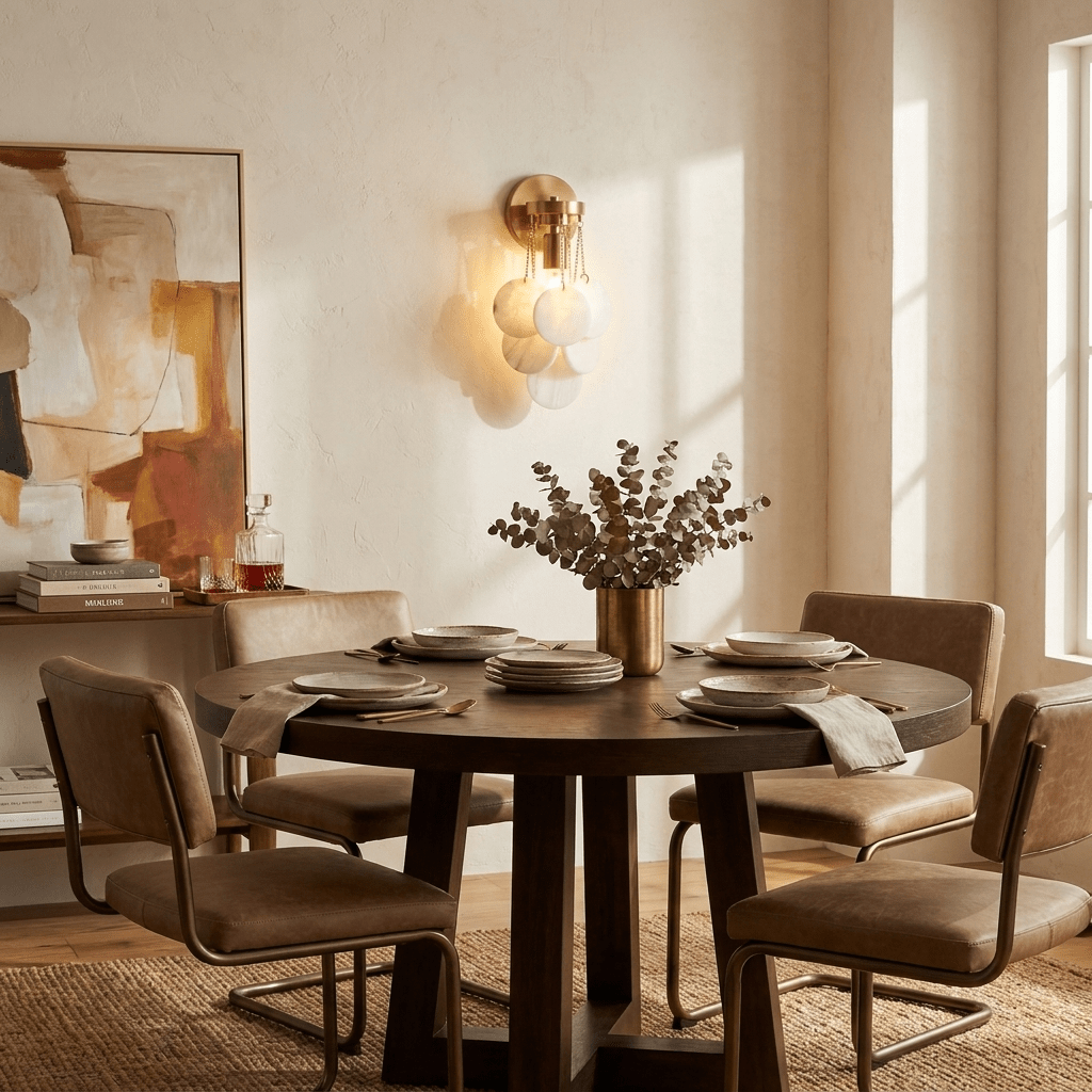 Magnolia Alabaster Disc Sconce - Vakkerlight