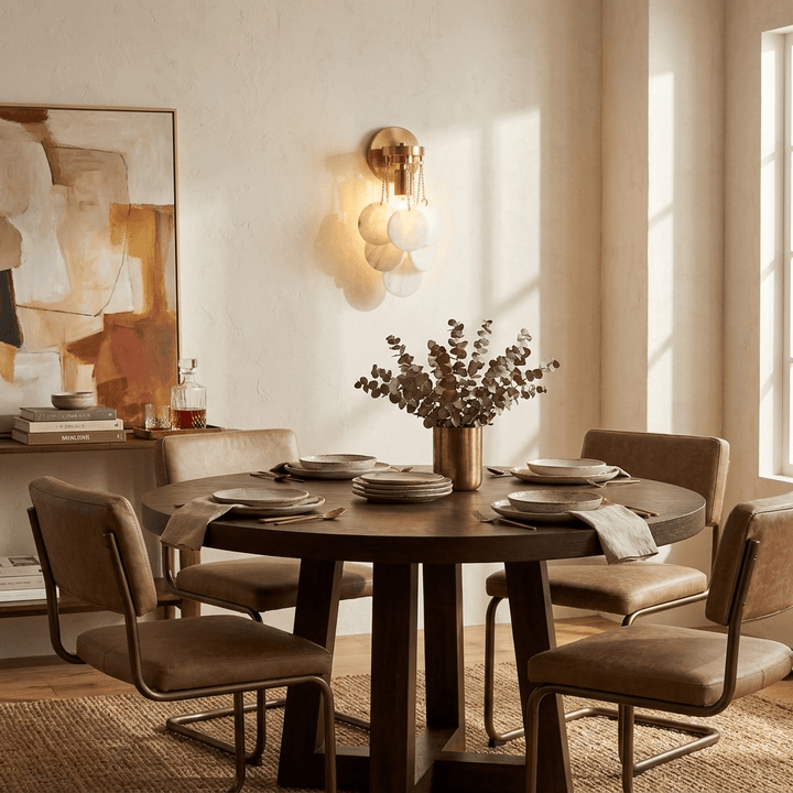 Magnolia Alabaster Disc Sconce - Vakkerlight