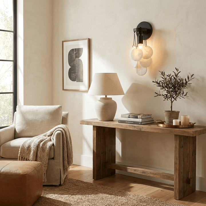Magnolia Alabaster Disc Sconce - Vakkerlight