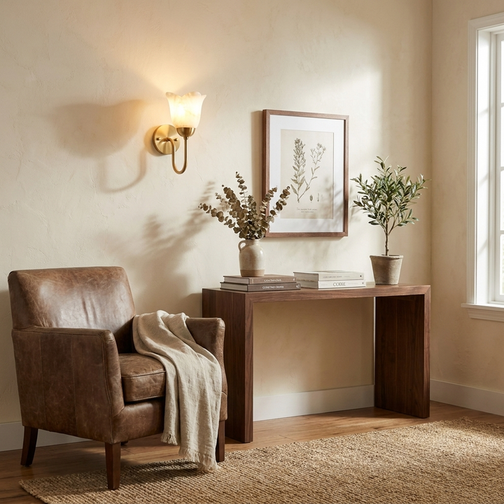 Magnolia Alabaster Wall Sconce