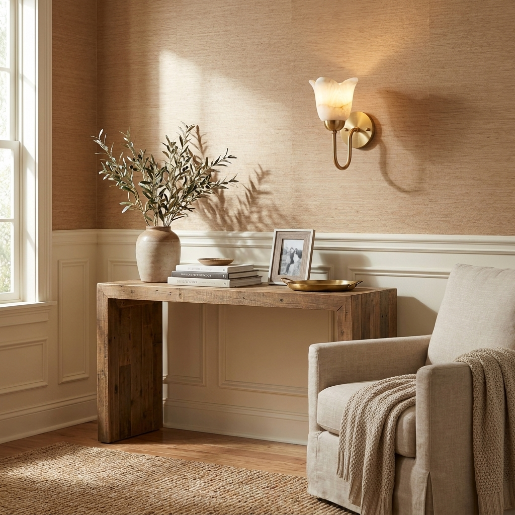 Magnolia Alabaster Wall Sconce