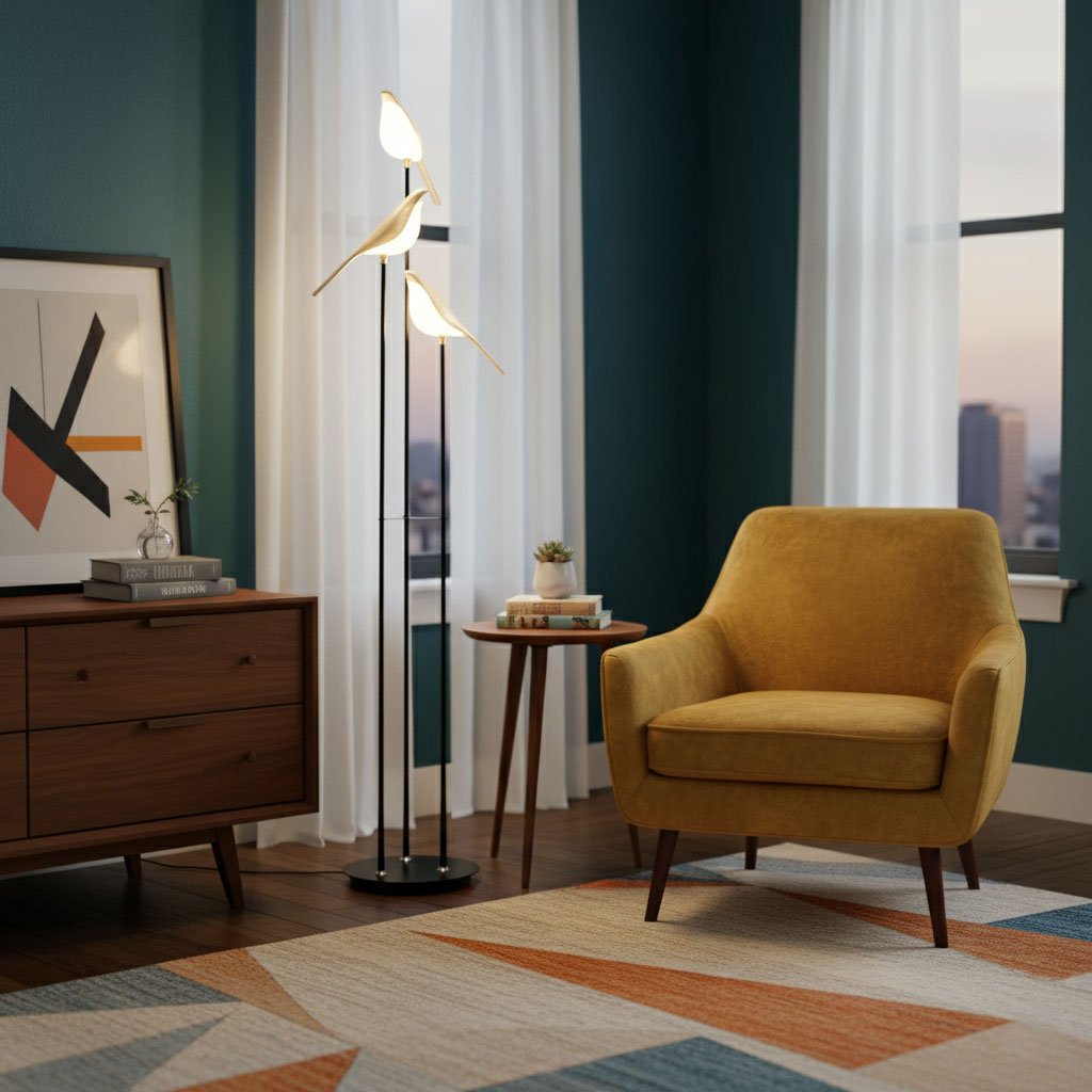 Magpie Perch Floor Lamp - Vakkerlight