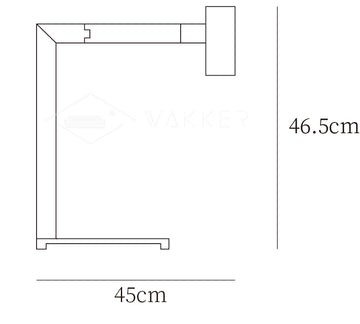 Lámpara de mesa Mahari — Dimension drawings 1