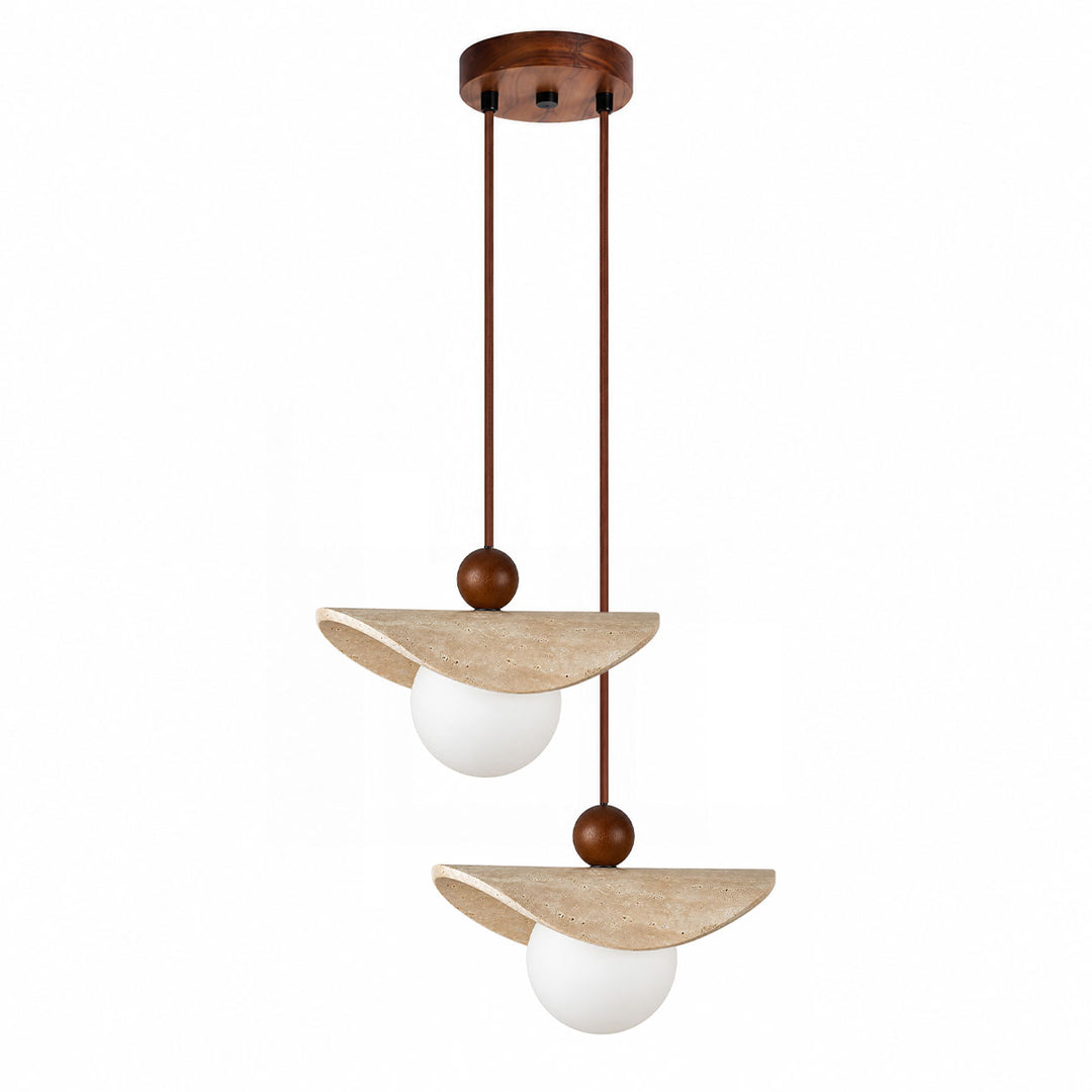 Manta Travertine Bead Pendant Lamp