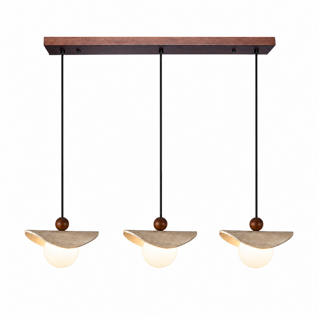 Manta Travertine Bead Pendant Lamp