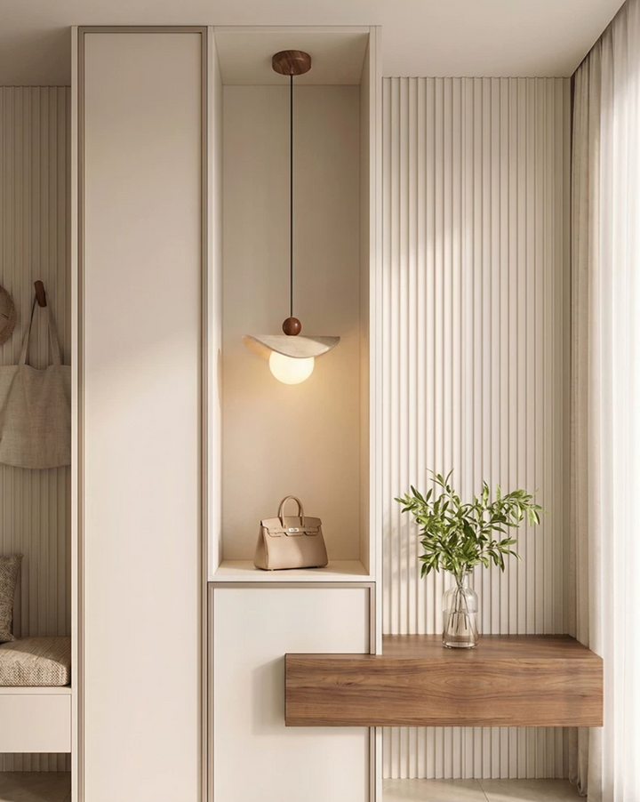Manta Travertine Bead Pendant Lamp