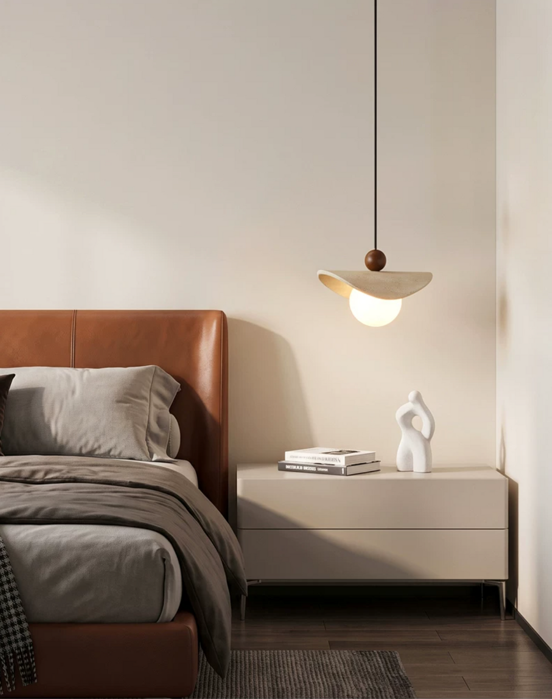 Manta Travertine Bead Pendant Lamp