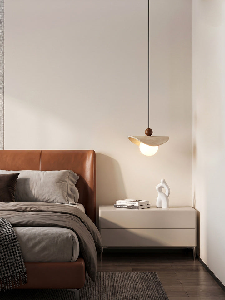 Manta Travertine Bead Pendant Lamp