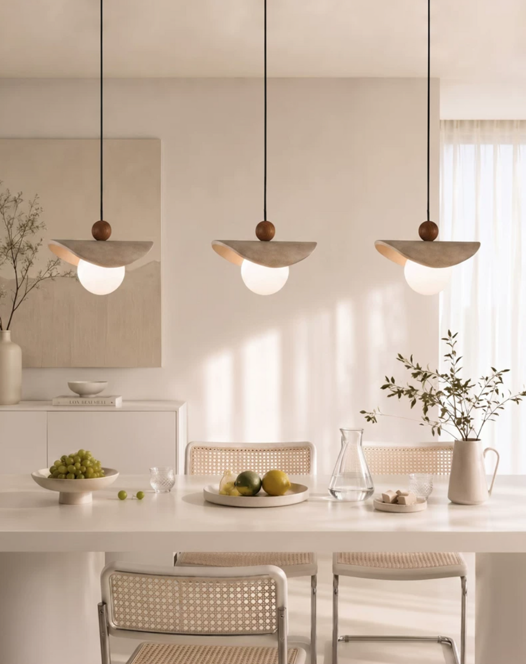 Manta Travertine Bead Pendant Lamp